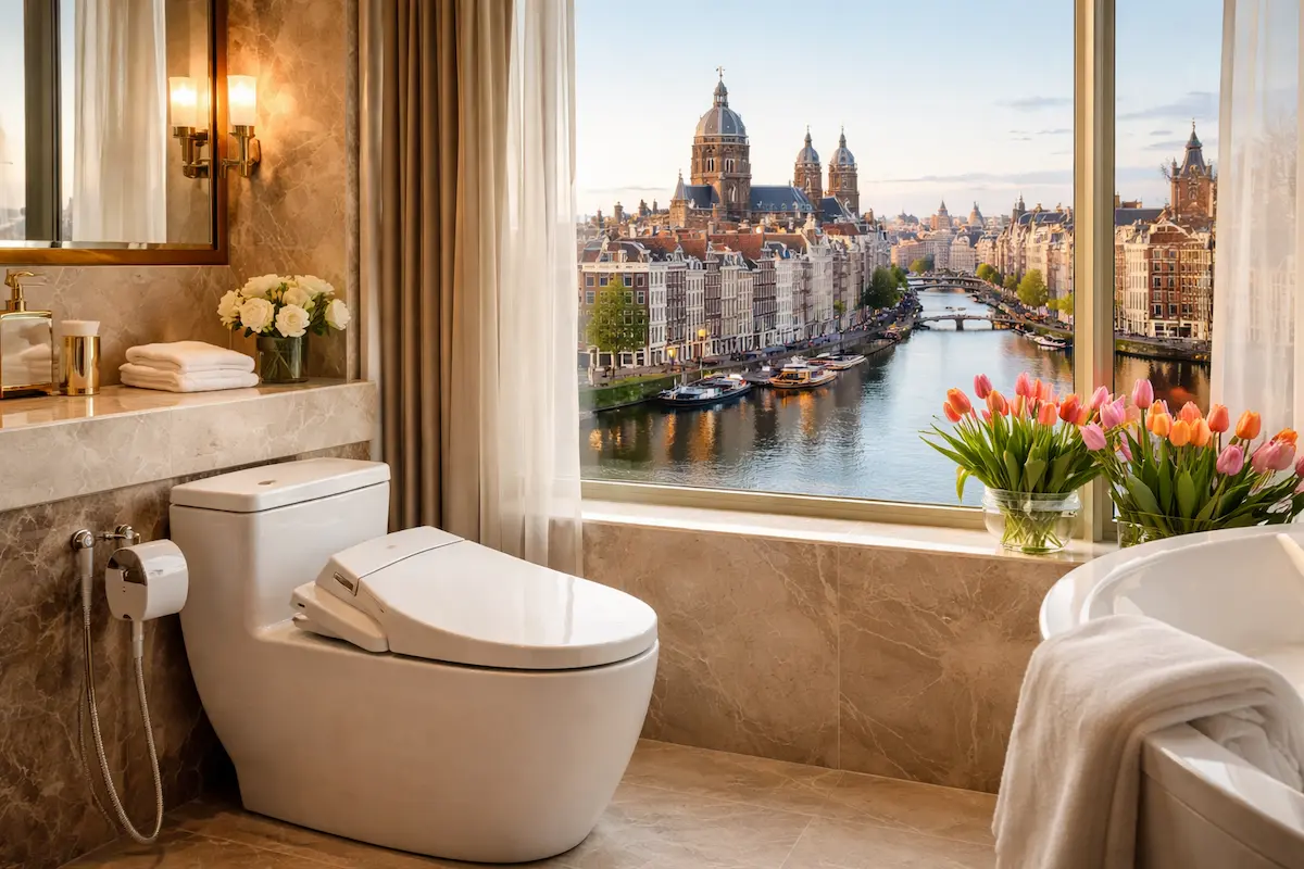 فنادق أمستردام فيها شطاف للعائلات الخليجية 2026 — دليل SafraVIP الموثق في المركز والمتاحف والحي الملكي