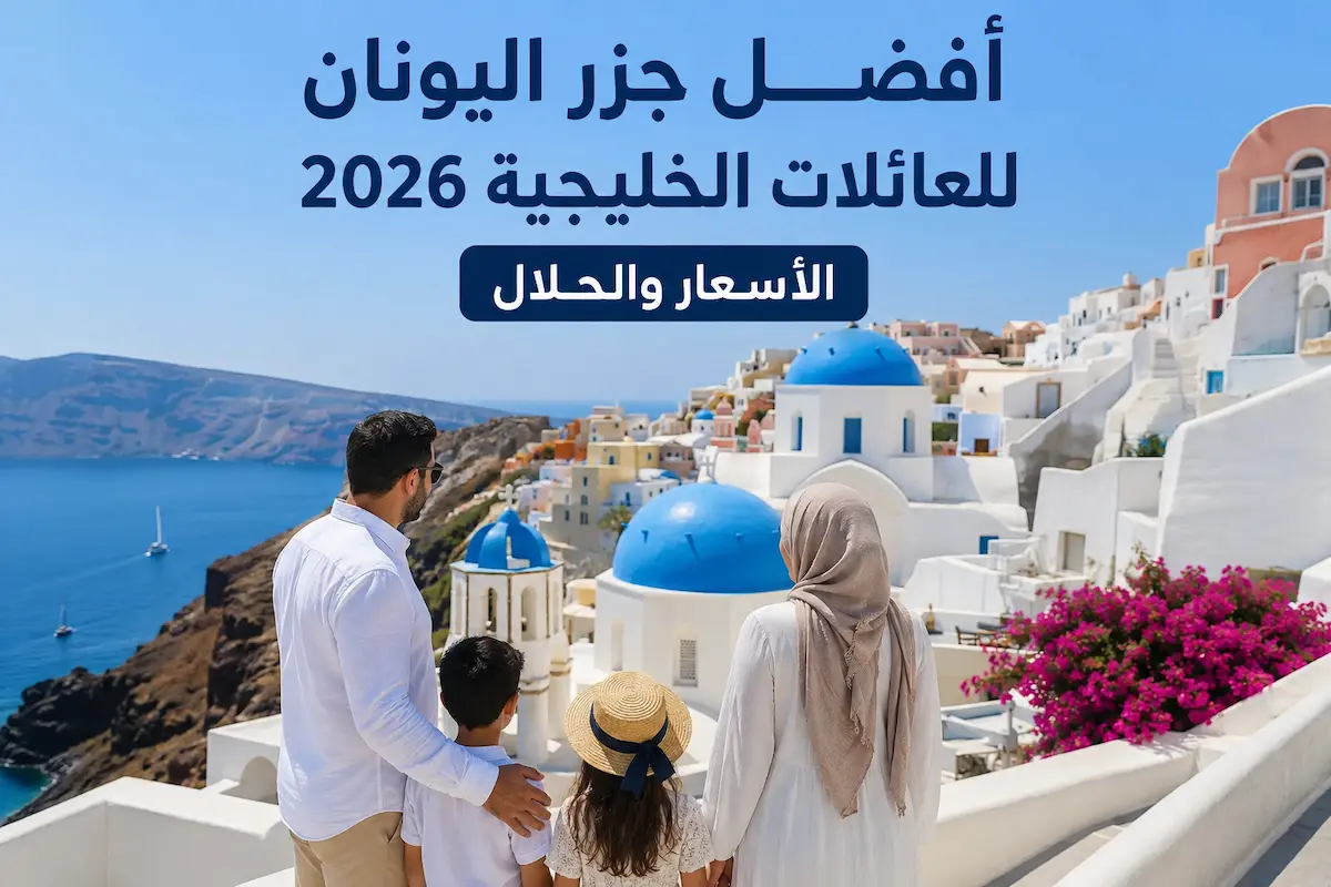 أفضل جزر اليونان للعائلات الخليجية 2026 — دليل SafraVIP الشامل
