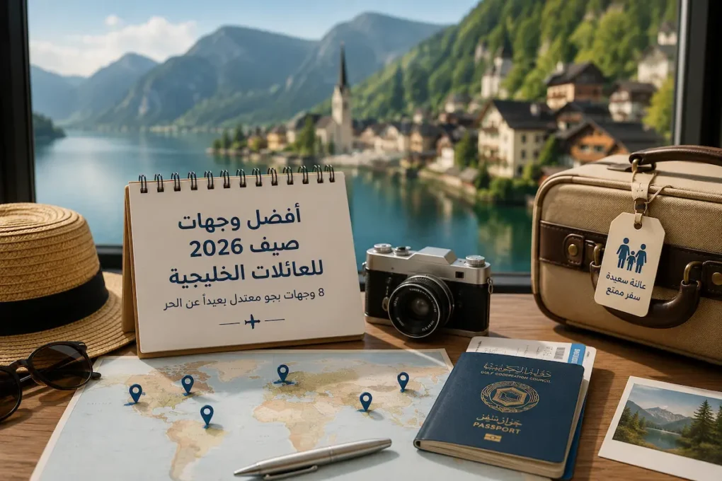 أفضل وجهات صيف 2026 للعائلات الخليجية — 8 وجهات بجو معتدل بعيداً عن الحر
