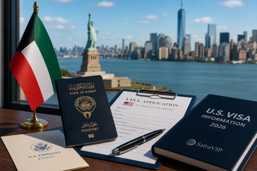 تأشيرة أمريكا للكويتيين 2026 — دليل SafraVIP الشامل