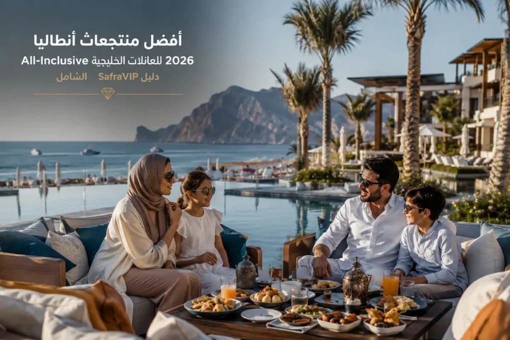 أفضل منتجعات أنطاليا All-Inclusive للعائلات الخليجية 2026 — دليل SafraVIP الشامل