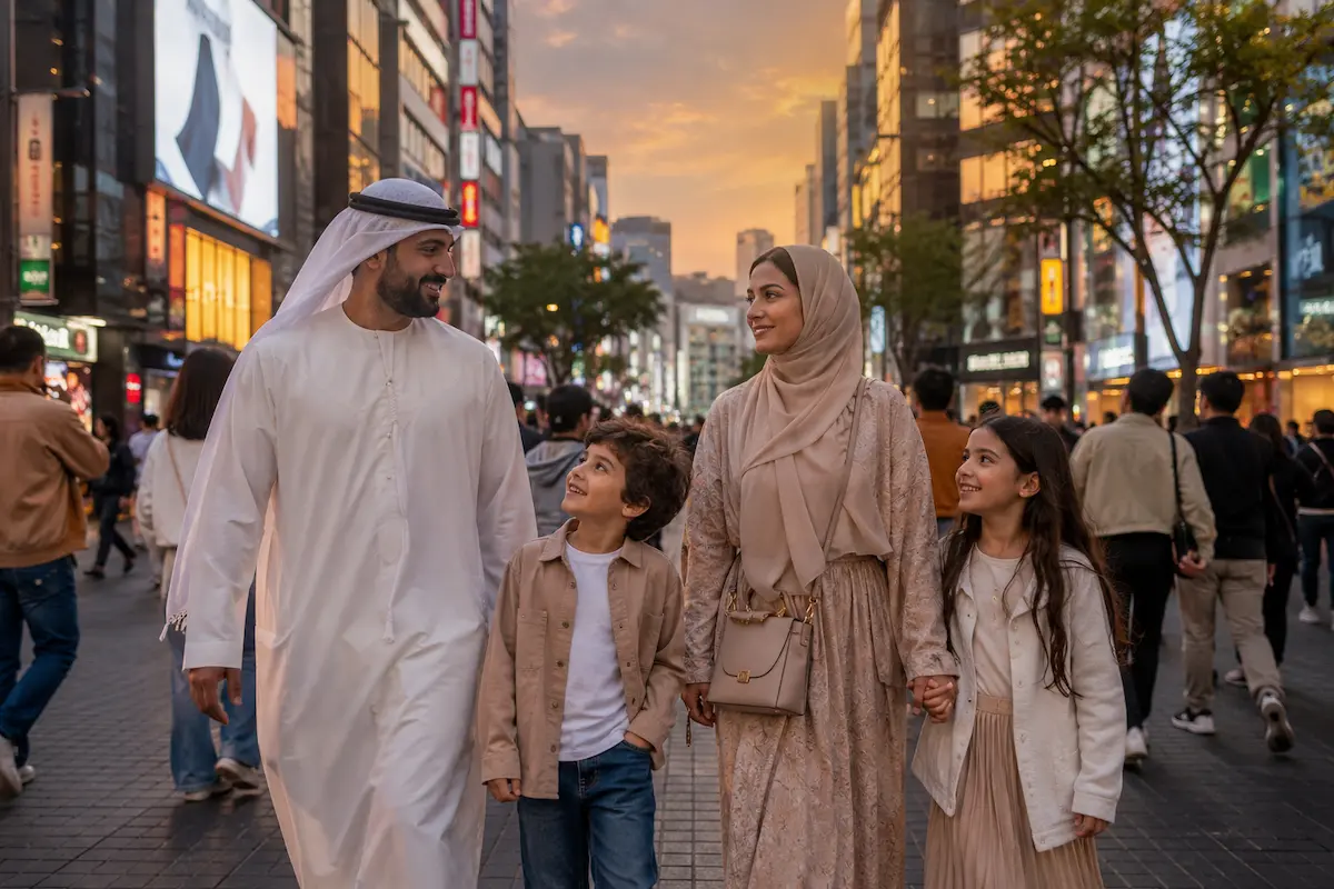كم تكلفة السفر إلى كوريا الجنوبية للعائلة الخليجية 2026 — الأرقام الحقيقية بالريال مع دليل الحلال