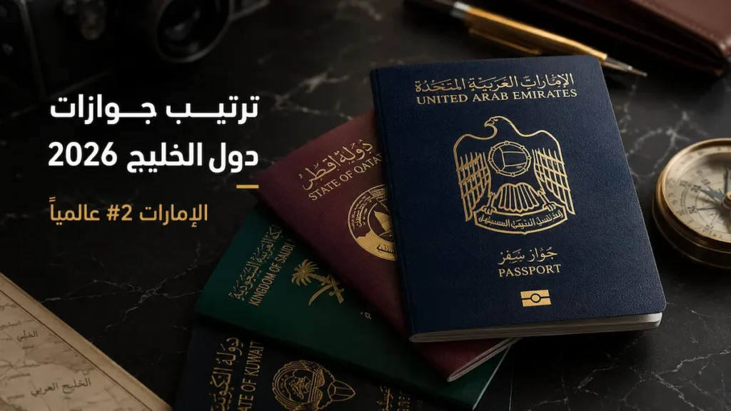 ترتيب جوازات دول الخليج 2026 — الإمارات #2 عالمياً