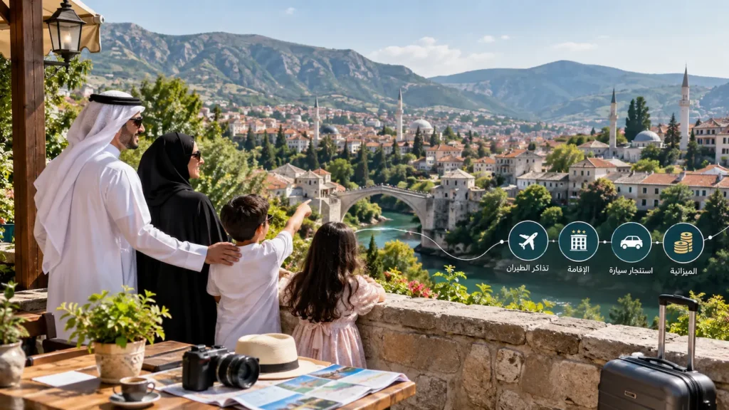 كم تكلفة السفر إلى البوسنة للعائلة الخليجية 2026 — الأرقام الحقيقية