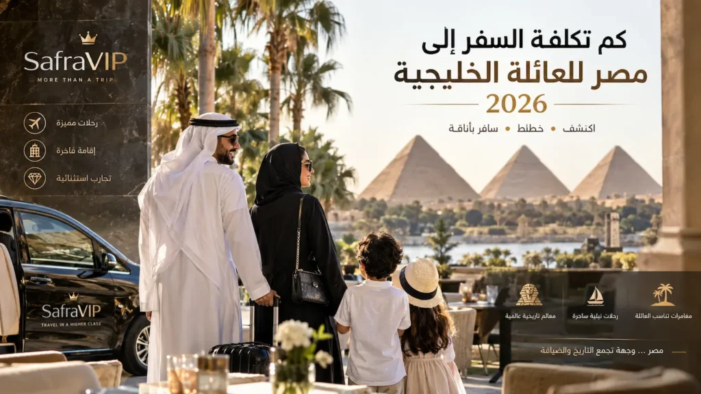 كم تكلفة السفر إلى مصر للعائلة الخليجية 2026 — الأرقام الحقيقية