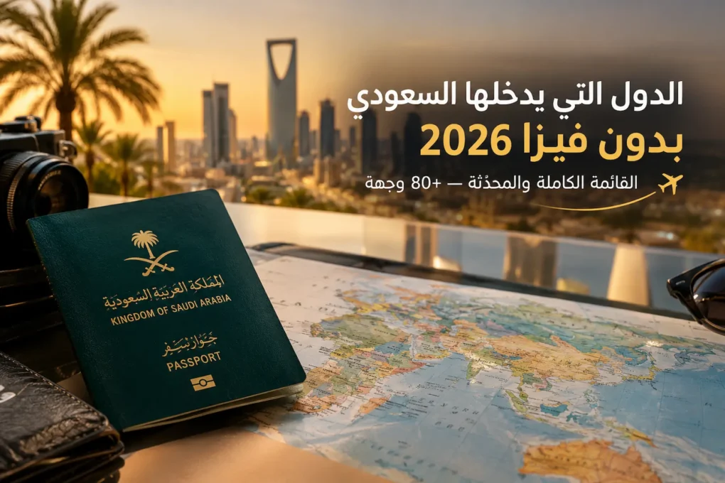 الدول التي يدخلها السعودي بدون فيزا 2026 القائمة الكاملة والمحدَّثة — 80+ وجهة